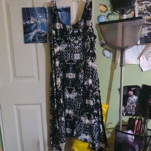 Patterned, fit and flare styled dress